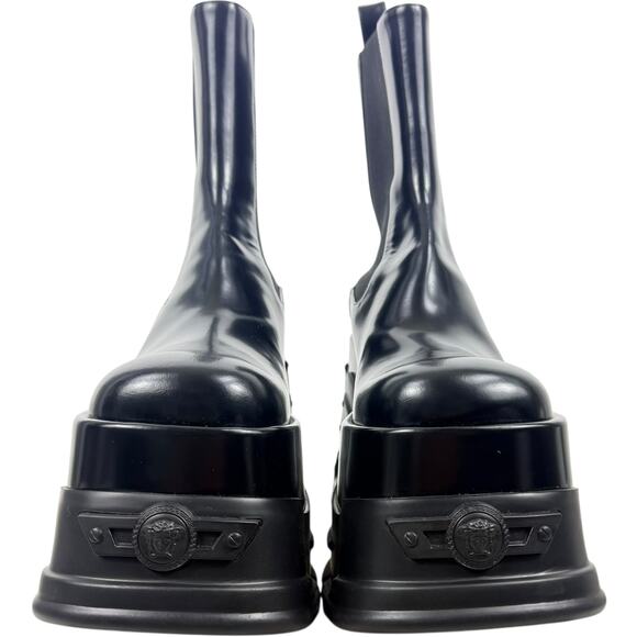 Versace Medusa Anthem Oversized Platform Ankle Boots Black Size 38 - Picture 4 of 9
